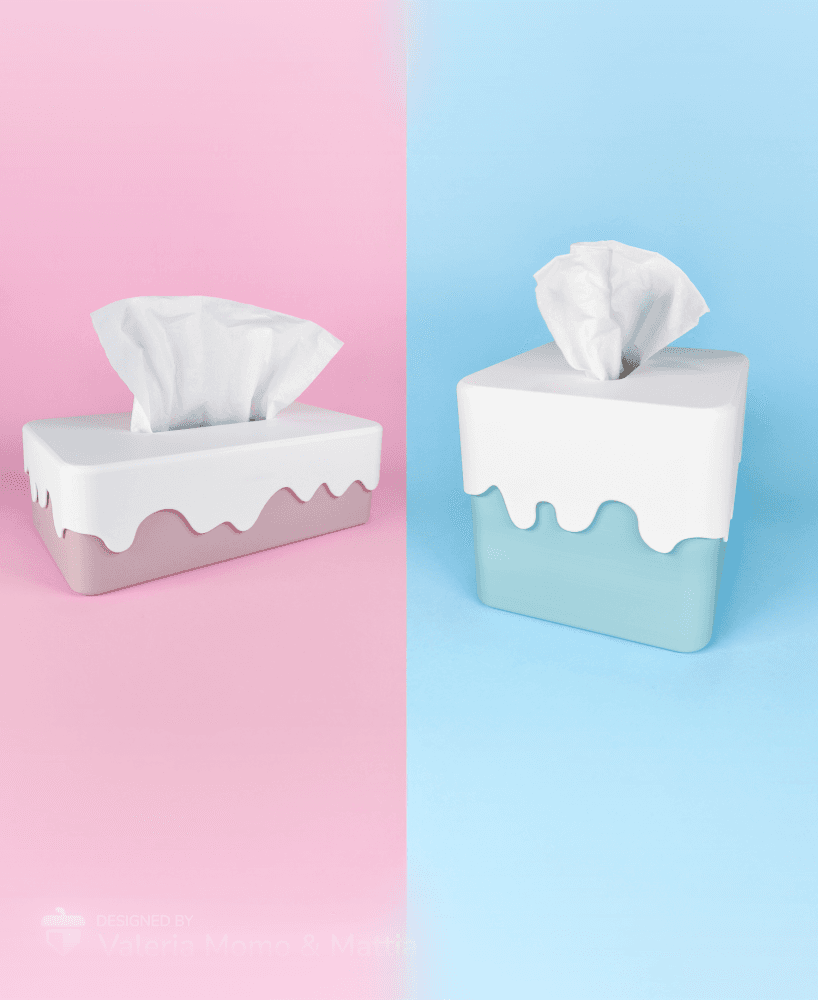 Dessert Tissue Box, 2 sizes, No Supports, No MultiColor 3d model
