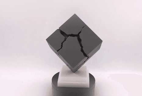 Fractured Cube Desk Sculpture 3d model
