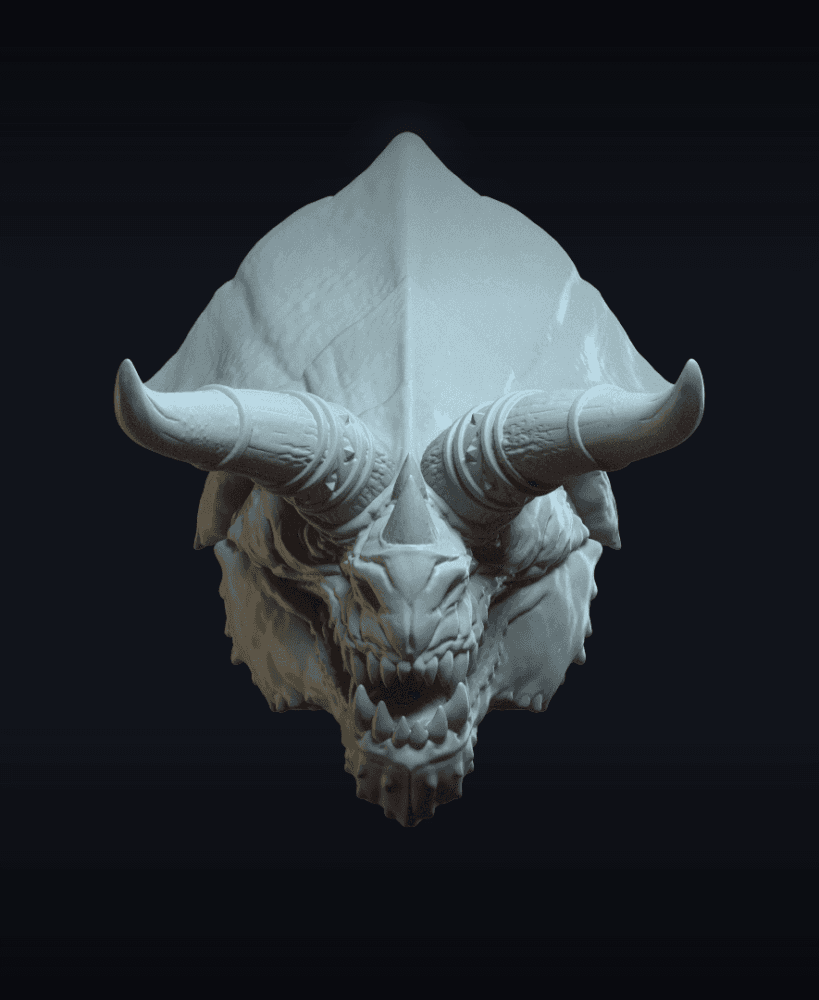Garnon v3 Action Figure Head 3d model