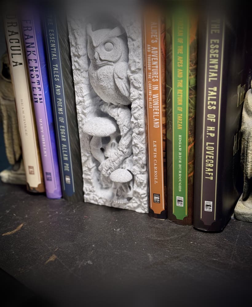 Owl skull booknook 3d model