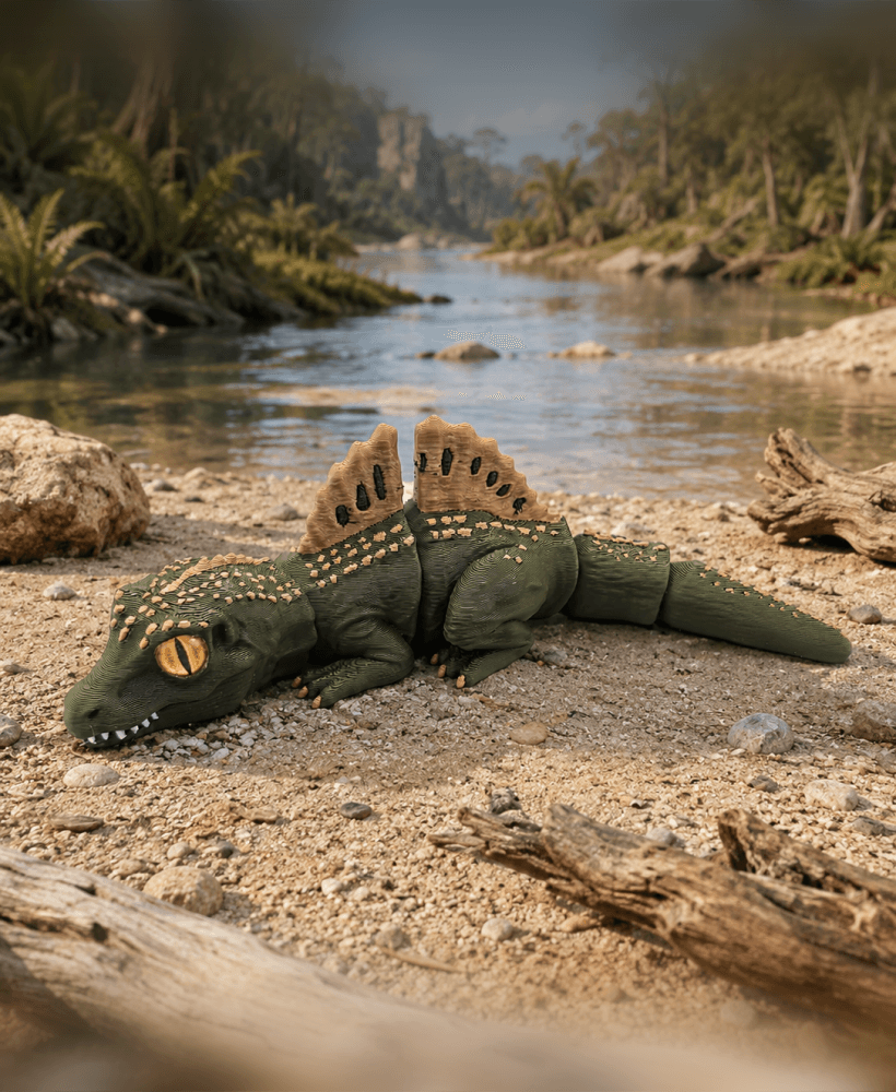 Spinosaurus Hatchling 4 Versions - Glass Eyes Flexi Dinosaur 3d model