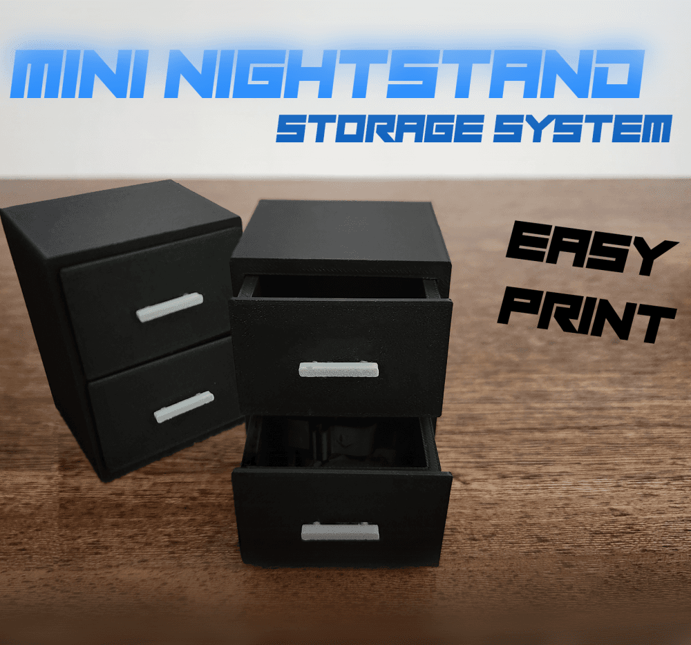 Mini Nightstand Storage System.3mf 3d model