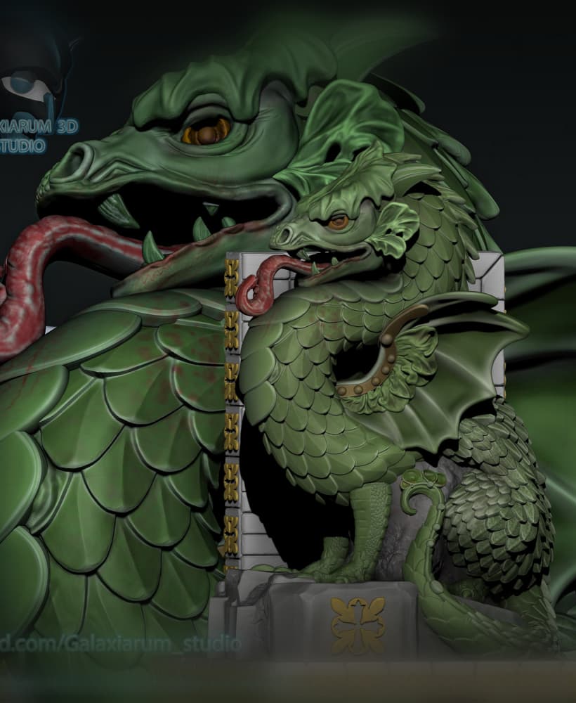 Dragon,Gargoyle Bookend 3d model
