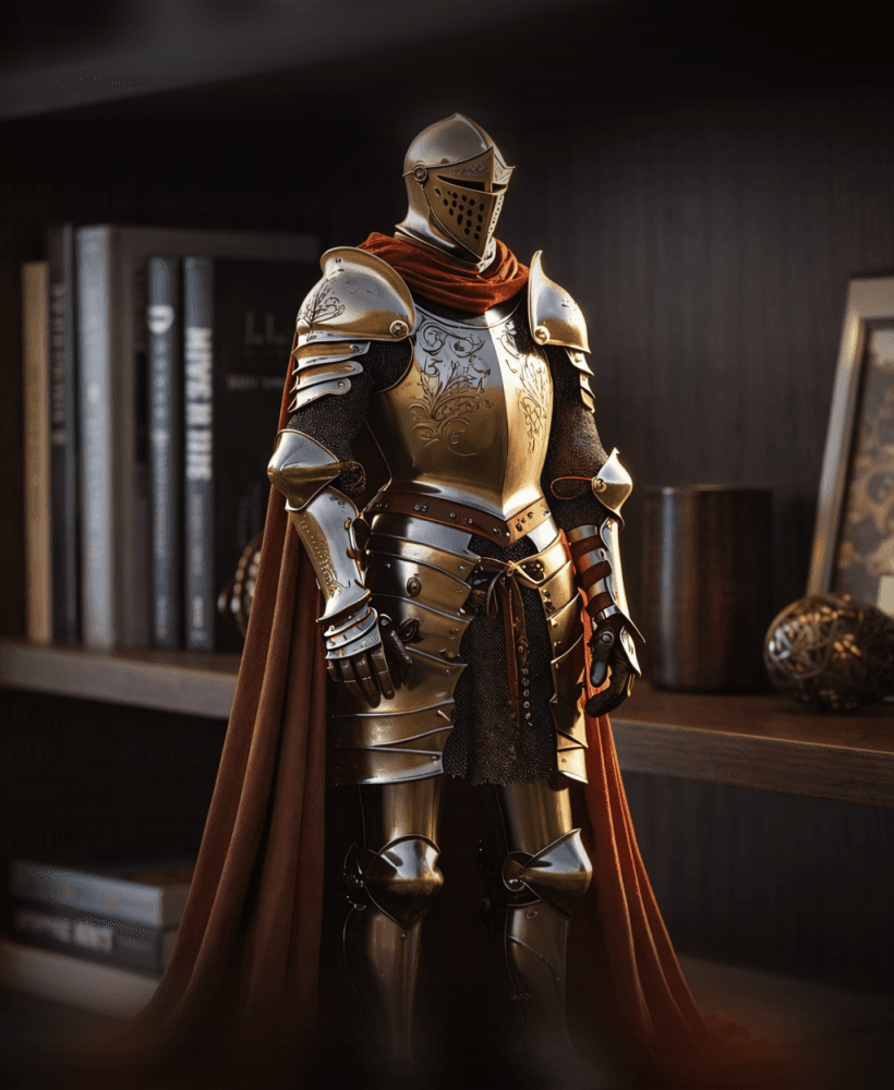 Golden Knight Armor STL – Fantasy Warrior Sculpture for Resin Printing 3d model