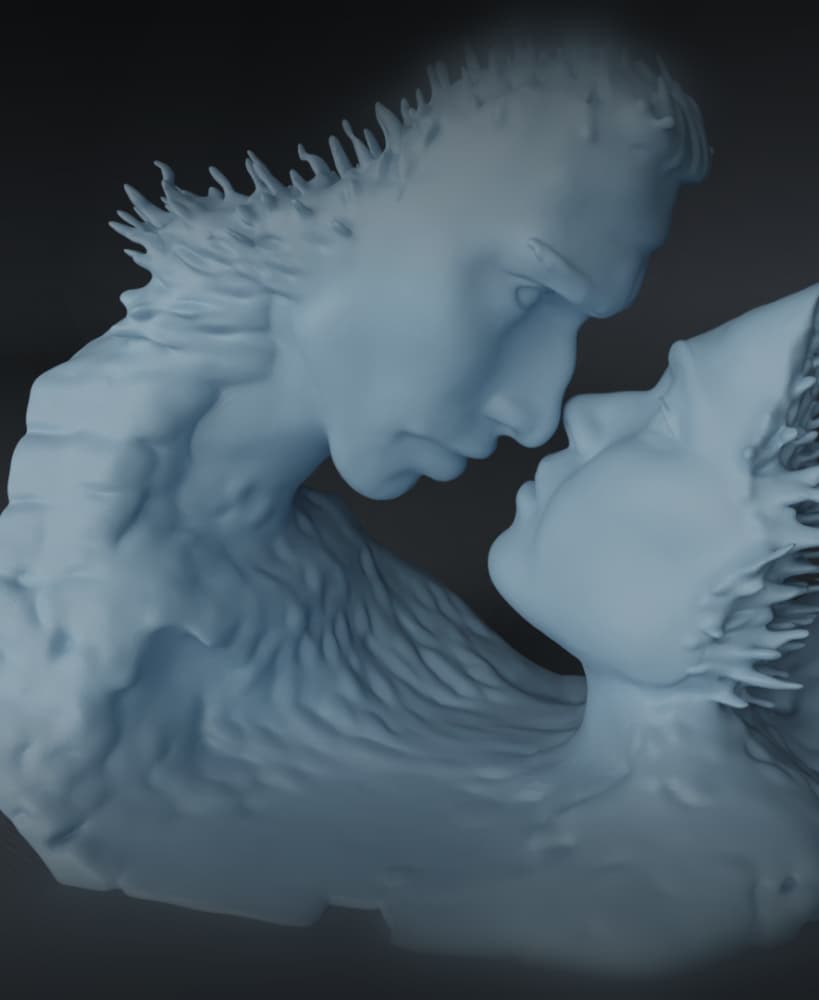 Loving Water Drops 3d model