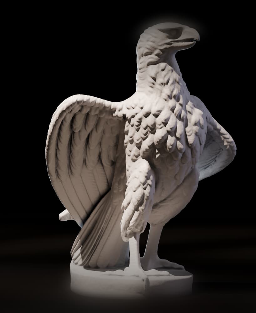Striding Stone Eagle Statue | 28mm/32mm Heroic 3d model