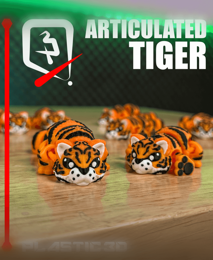 Articulated Tiger 3d model