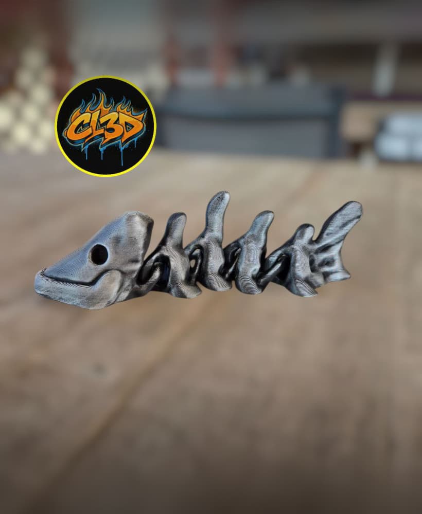 Articulated Fish Skeleton 3d model