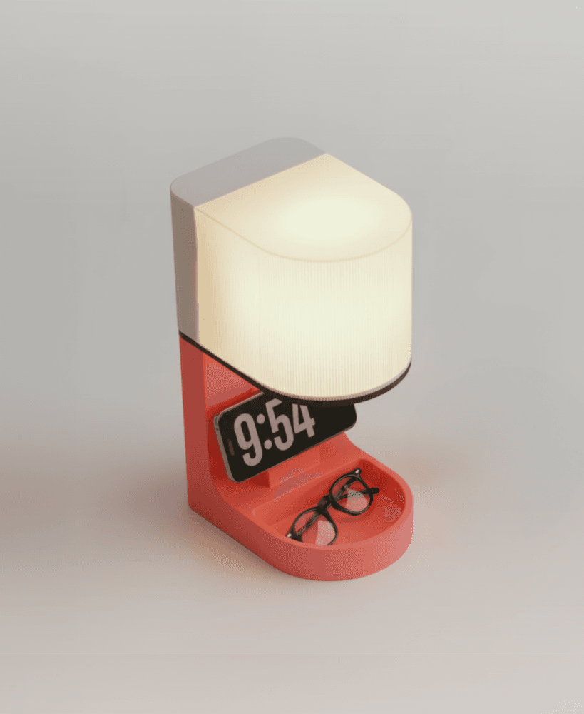 80s retro desklamp with mac charger 3d model