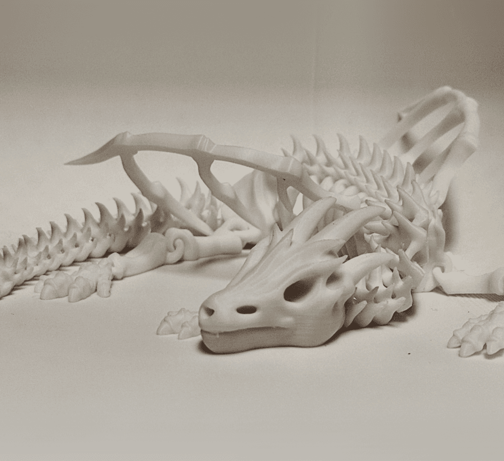 Articulated Skeleton Dragon | Flexi Print-in-Place | No Supports | Fidget Toy 3d model
