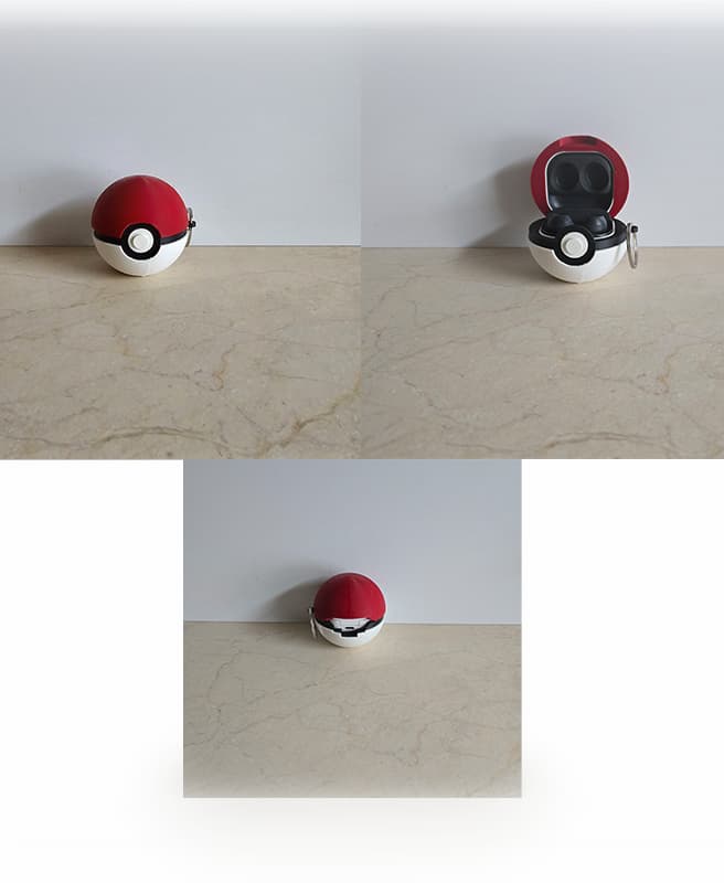 pokeball galaxy earbuds case holder 3d model
