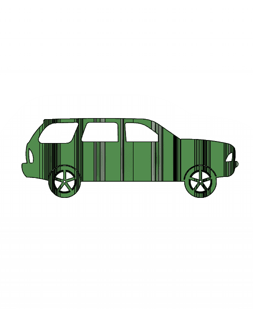 Dodge Durango 1st Gen 3D Car Flip Art Desk Display 3d model