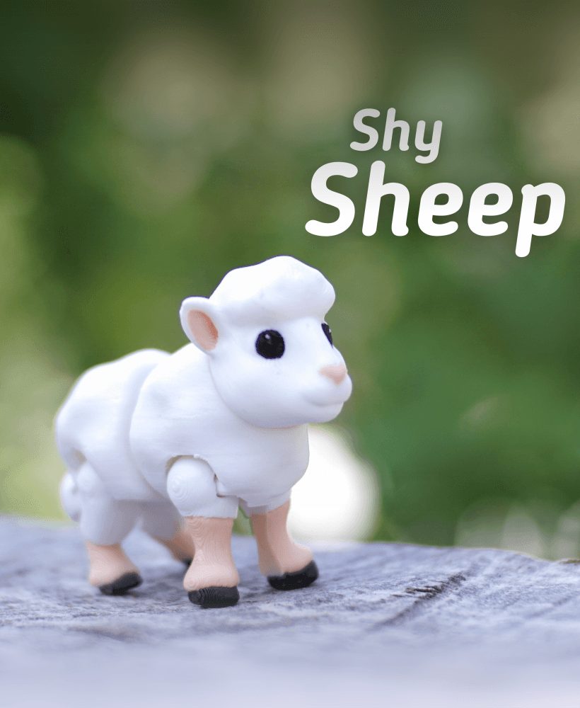 Shy Sheep - Articulated fidget Sheep - Ludo Animal 3d model
