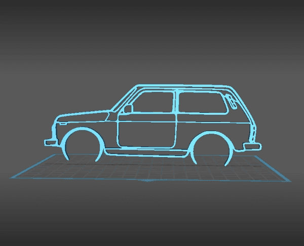 Lada - Niva Wall Art 3d model