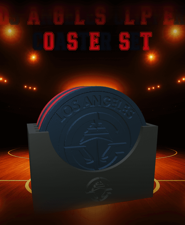 Los Angeles Clippers Coaster Set (NBA) 3d model