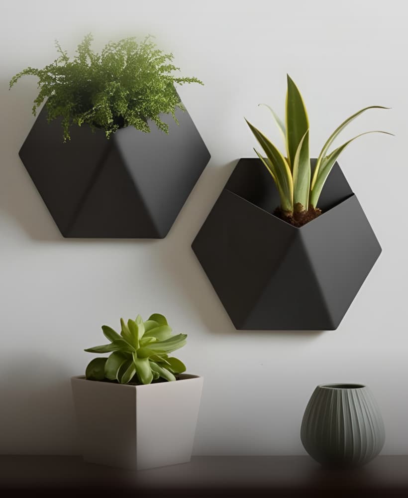 Wall-Mounted Minimalist Plant Pot "Stealth" 3d model