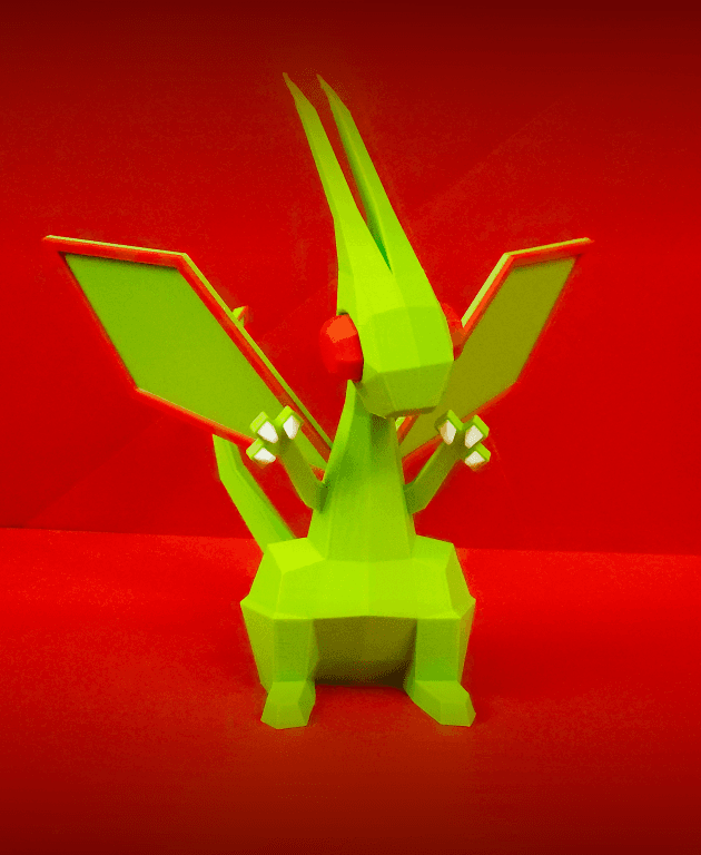 Flygon Low Poly Pokemon 3d model