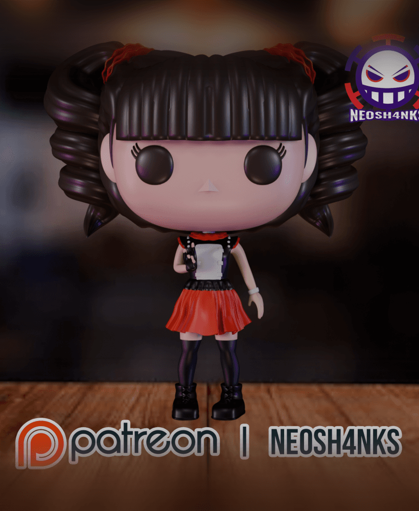 Funko style Babymetal Moametal 3d model