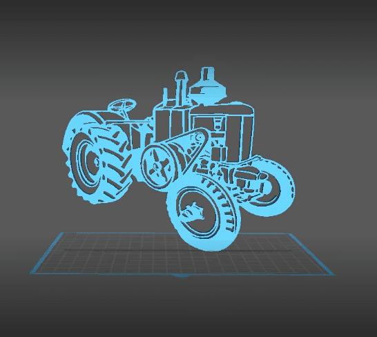 Tractor - Vierzon Wall Art 3d model