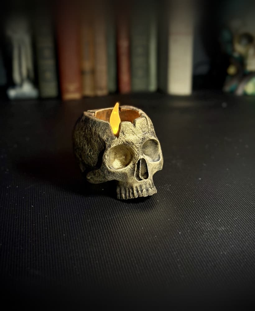 Skull tealight candle holder 3d model