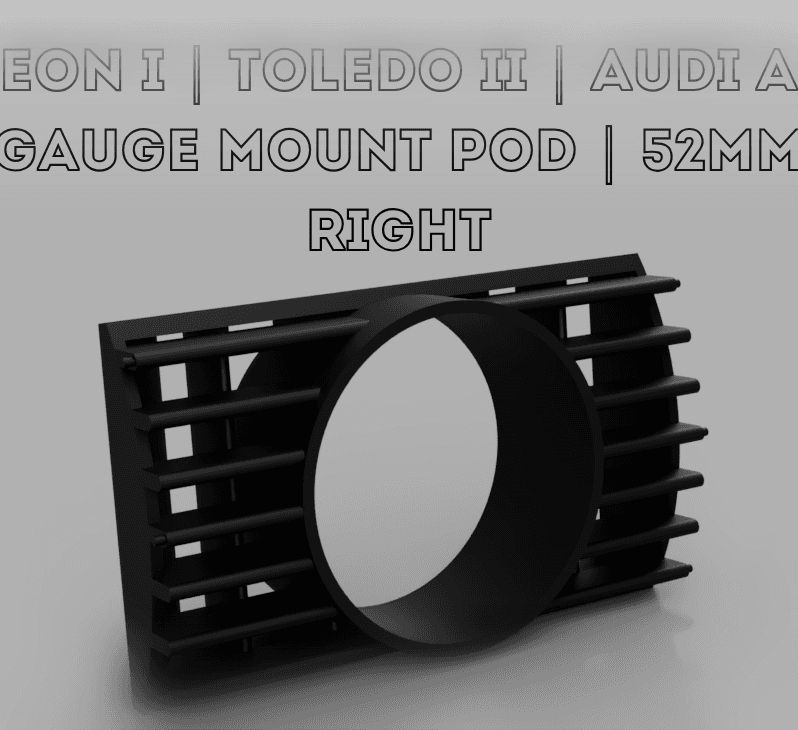 Seat Leon Toledo 2 Audi A3 Gauge Mount Pod 52mm Right 3d model