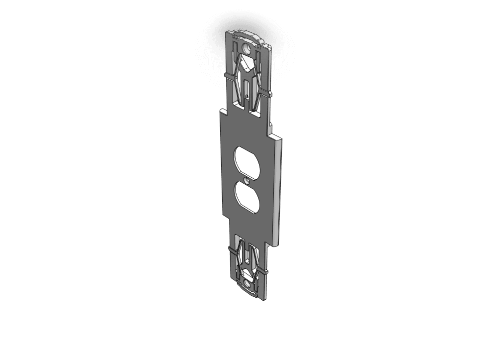 C12 - Single-Gang Double-Sided Electrical Outlet WallPlateMate 3d model