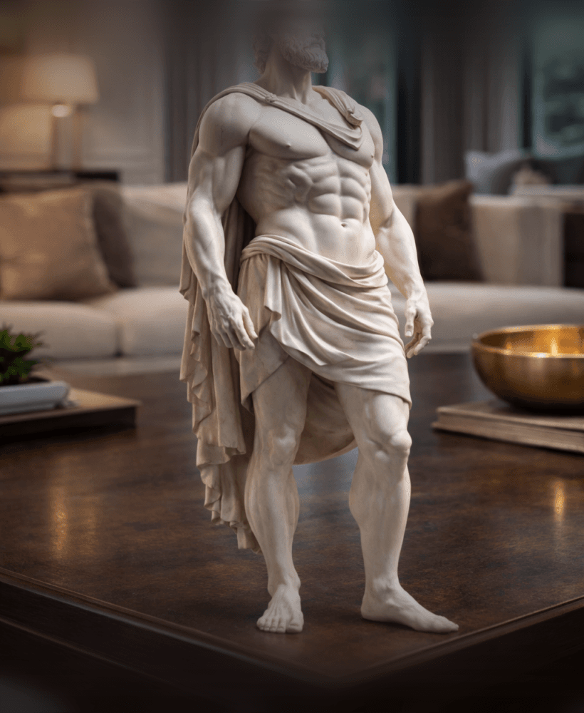Greek Titan God Statue STL – Muscular Classical Sculpture for 3D Printing 3d model
