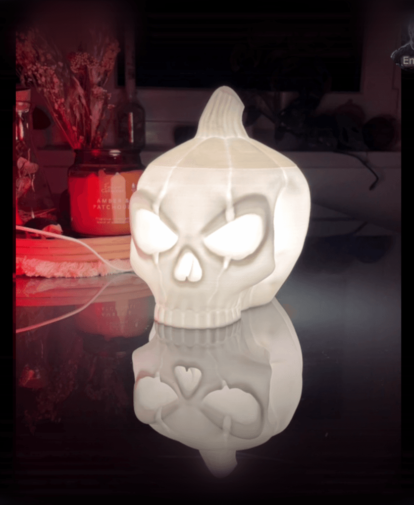 Pumpkin Skull Light - Multicolor - No Supports 3d model