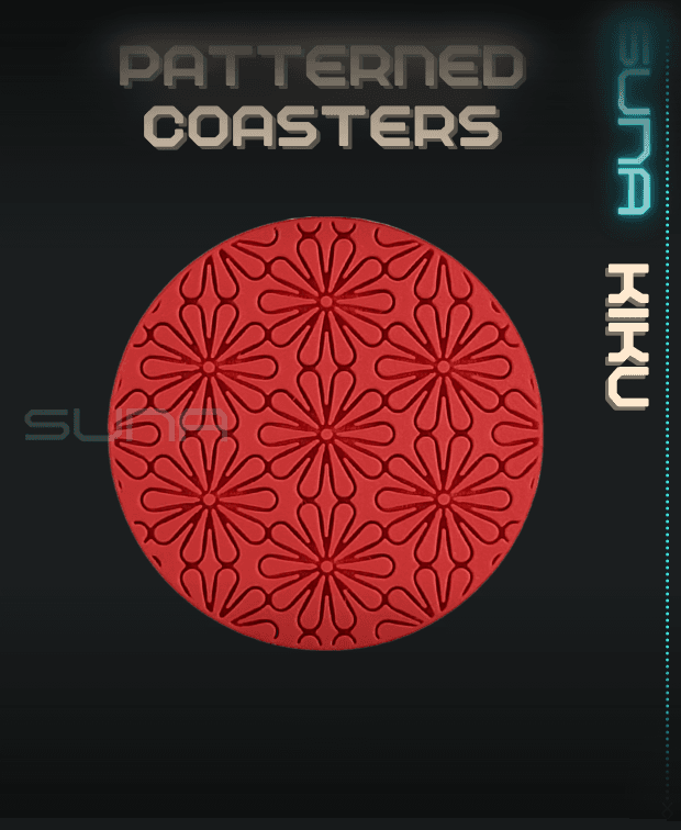 Coaster - Kiku / Chrysanthemum 3d model
