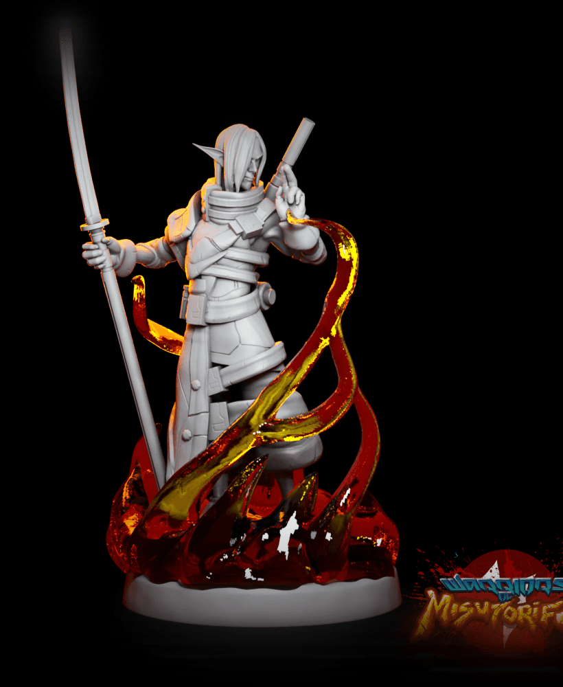 Elanon Silverwind - Elf Shinobi Wizard 3d model