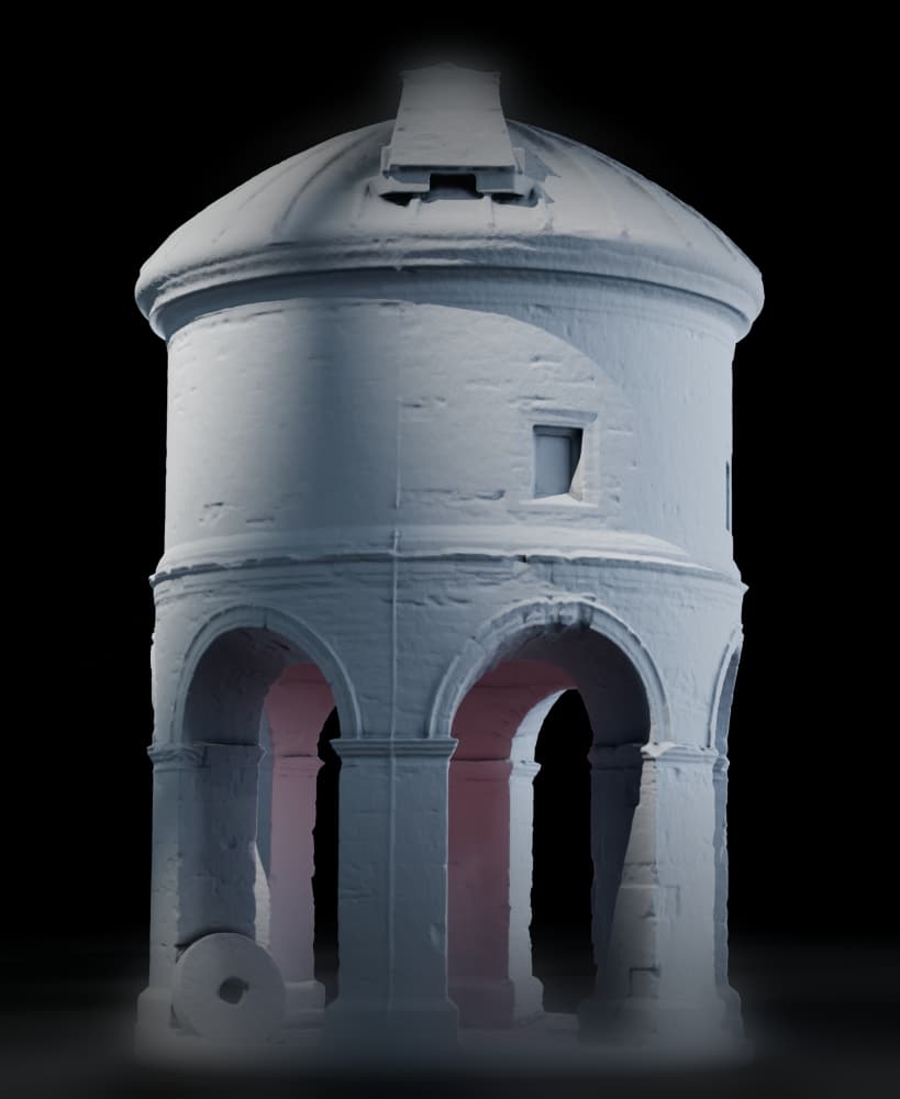 Ultra-Realistic 1632 Chesterton Stone Windmill / Arch Tower (HO/O Scale) 3d model