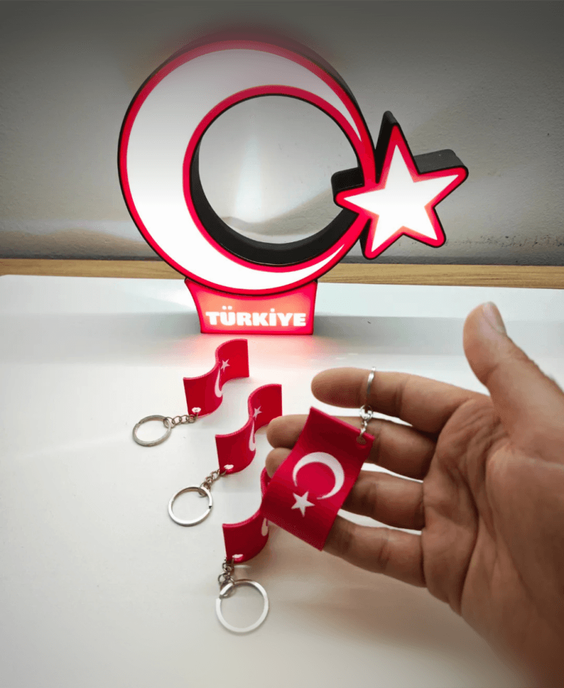 Türk Bayrağı Anahtarlık-Turkey Flag 3d model