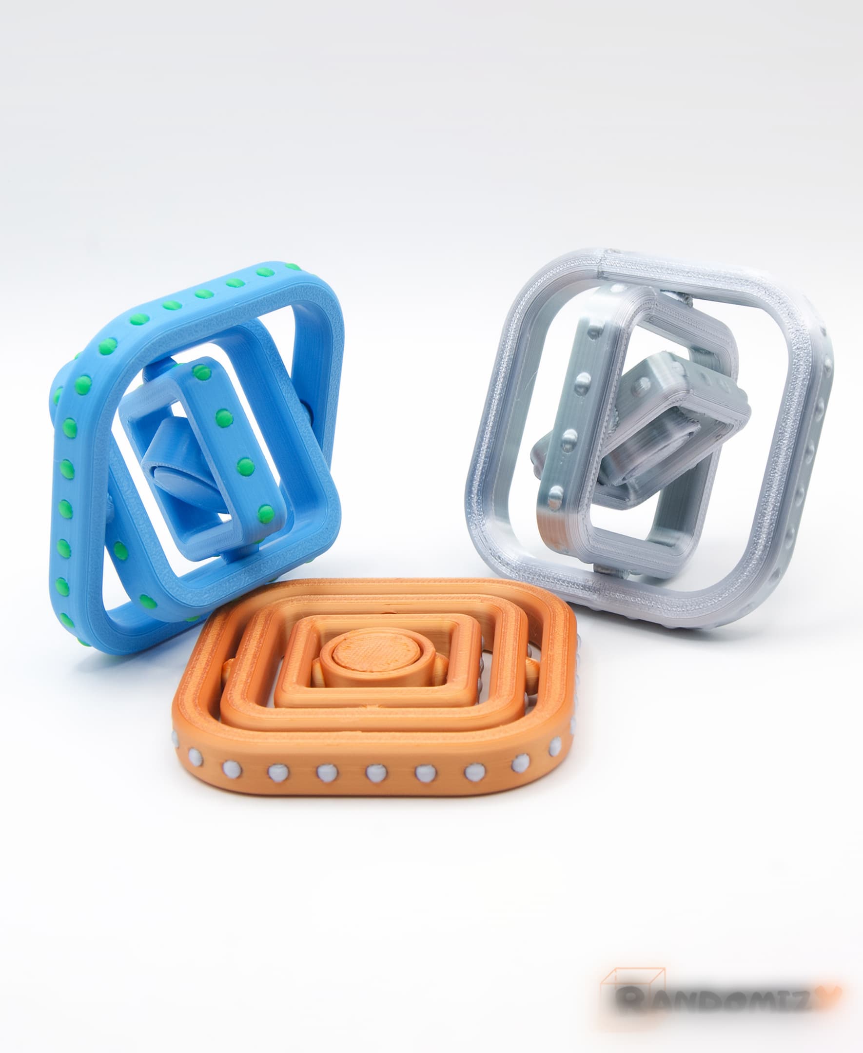 Square Fidget Spinner 3d model