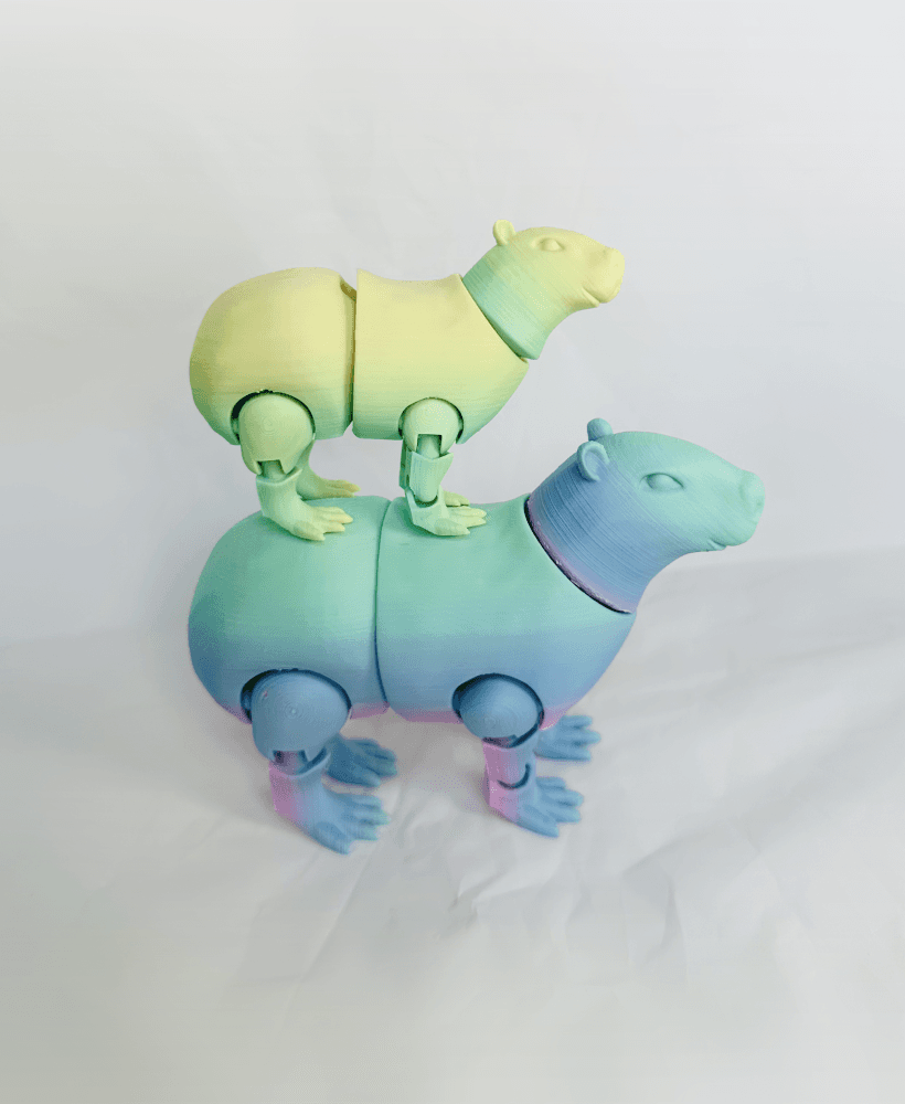 Cute Articulated Capybara 3d model