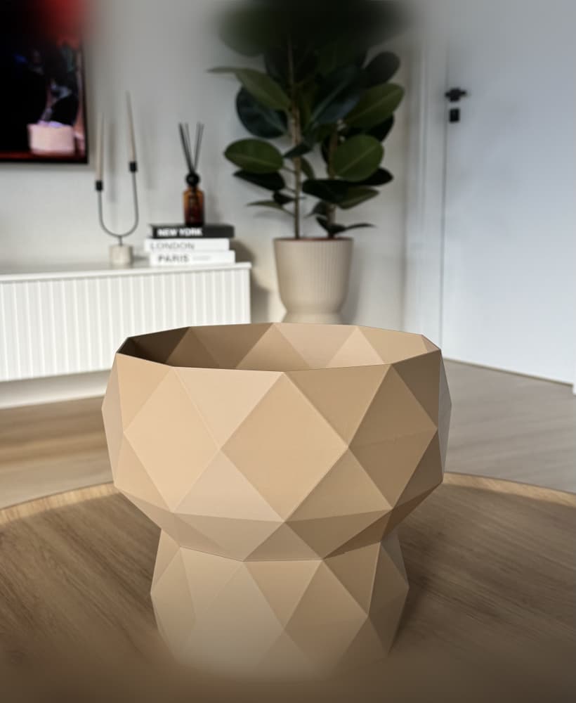 Polygon hiding double bowl 3d model