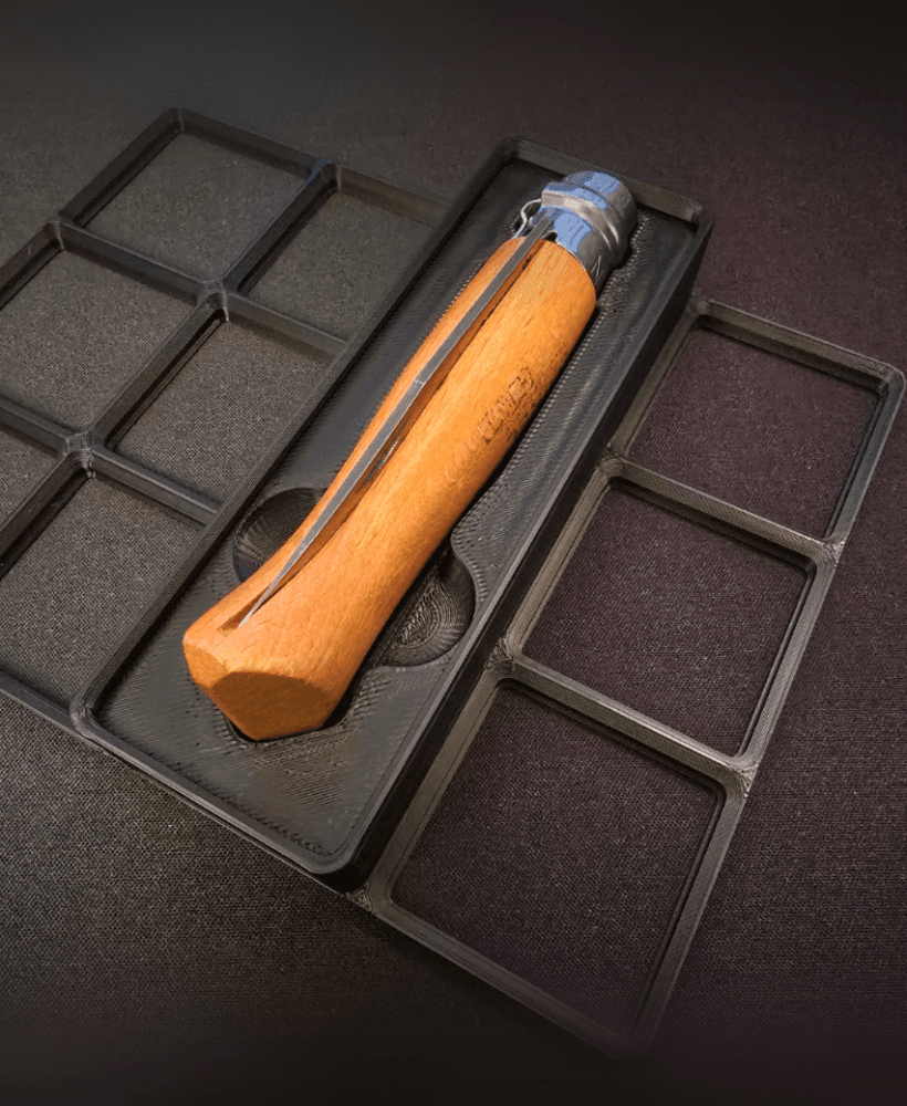 Gridfinity - Opinel #8 Knife - 3x1 Grid 3d model