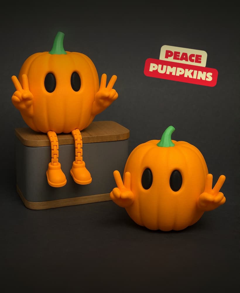 PEACE PUMPKINS ARTICULATED / HALLOWEENDECOR 3d model