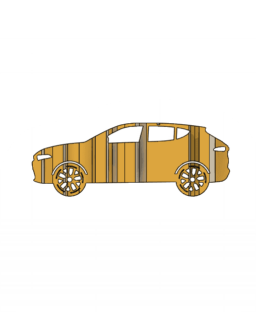 Dodge Hornet 2024 3D Car Flip Art Desk Display 3d model