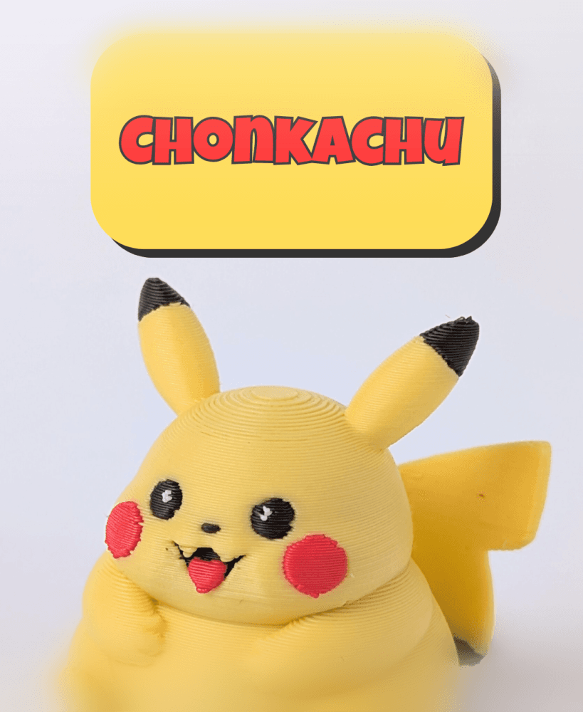 Chunky Pikachu - Pokemon figure 3d model