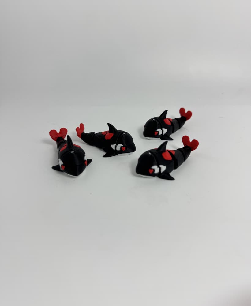 Articulated Valentine Orca (No support, 3MF included) 3d model