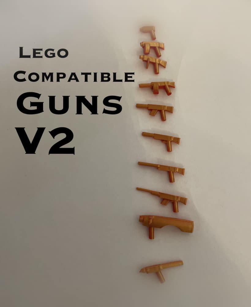 Lego Compatible Guns V2 3d model