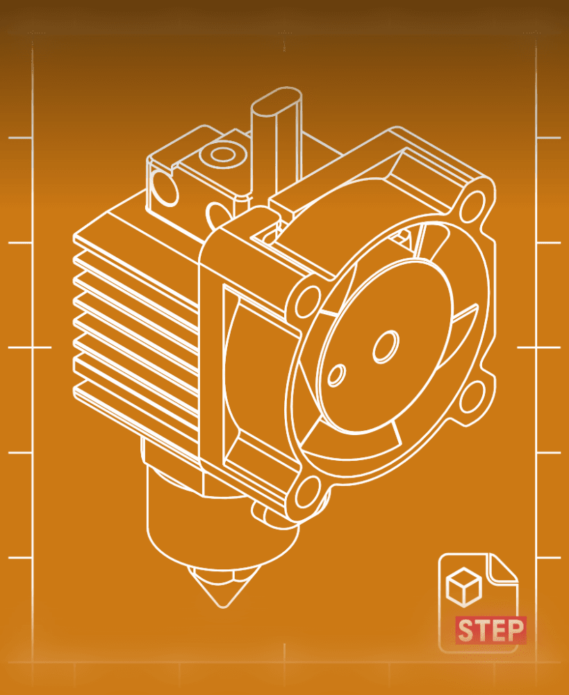Bambu Lab X1C hotend mod STEP 3d model