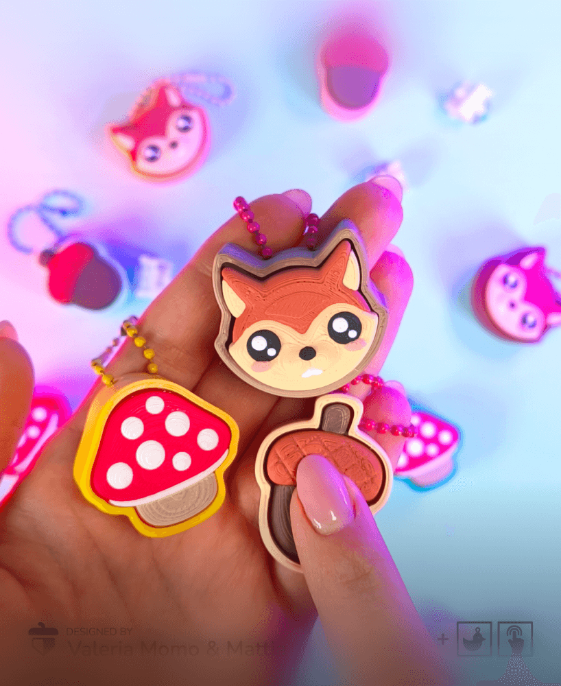 Forest Clicker Pack (Mushroom, Acorn & Squirrel) 3d model