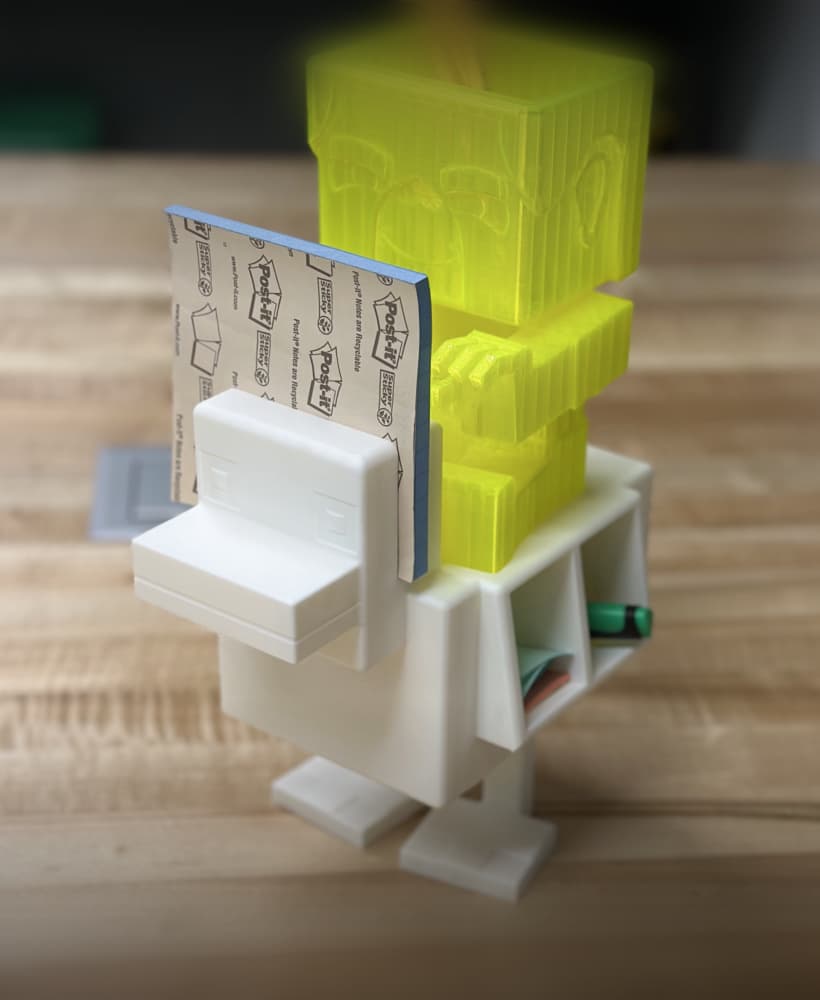 Minecraft Chicken Jockey Desk Organizer 3d model