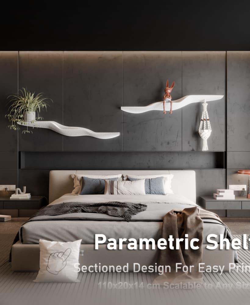 Parametric Shelf Design V3 3d model