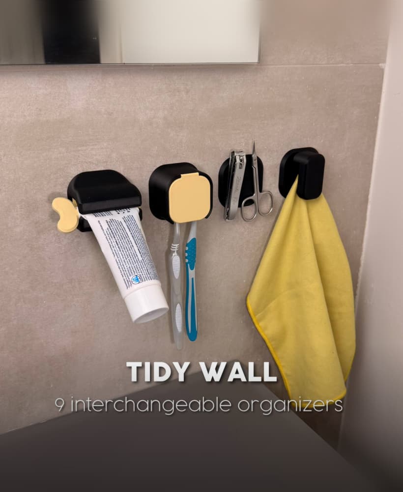 TIDY WALL | 9 INTERCHANGEABLE ORGANIZERS 3d model