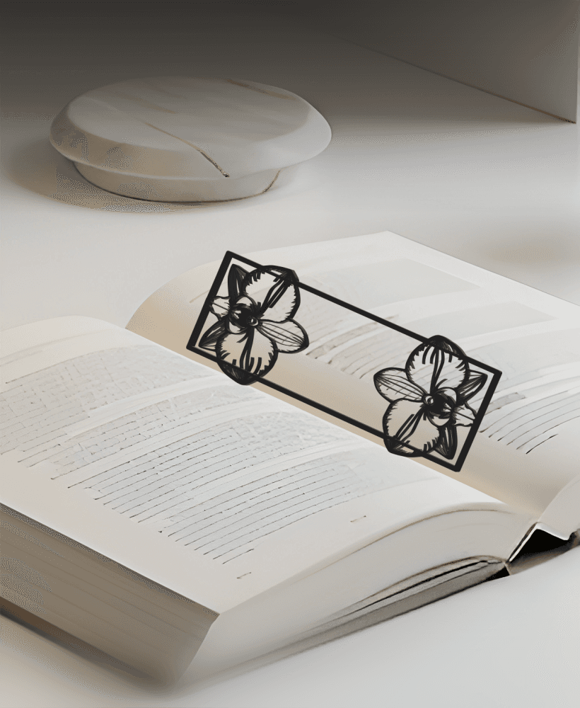 Orchid Bookmark, Creative Bookmark, Gift Idea 3d model