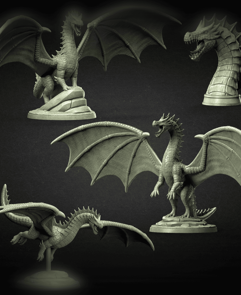 Green Dragons 3d model