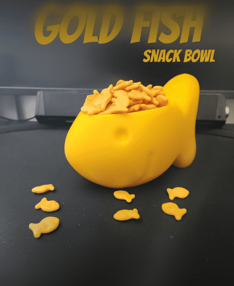 Gold Fish Snack Bowl 3d model