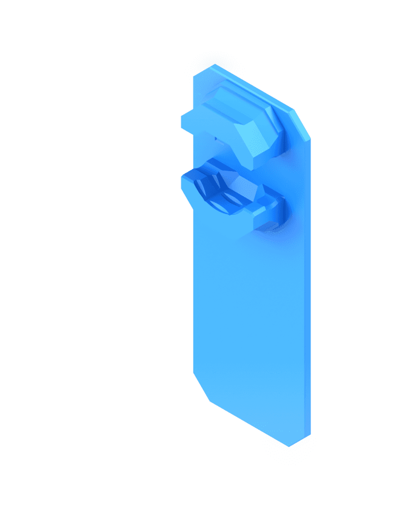 6.25 mm - Single Snap (DS Part A) - Small Command Strip Mount 3d model